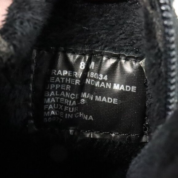 Sporto Women's 8M Draper Black Leather Suede Zip Slip On Wedge Ankle Booties - Picture 8 of 8